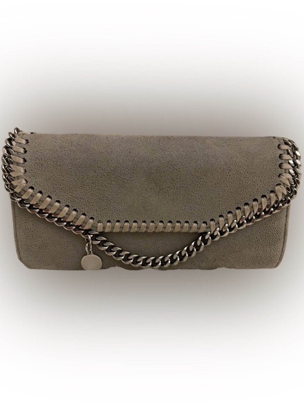 STELLA McCARTNEY Falabella Flap Continental Wallet - Light Grey